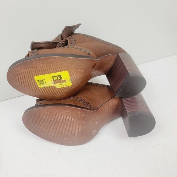 Lucky Brand Dynah Bow Block Heel Chocolate Brown Dress Sandals Size 7 - Picture 7 of 9